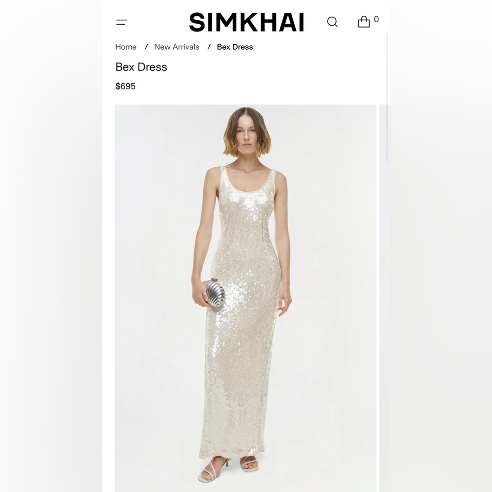 Simkhai Bex Dress - Champagne with Tags